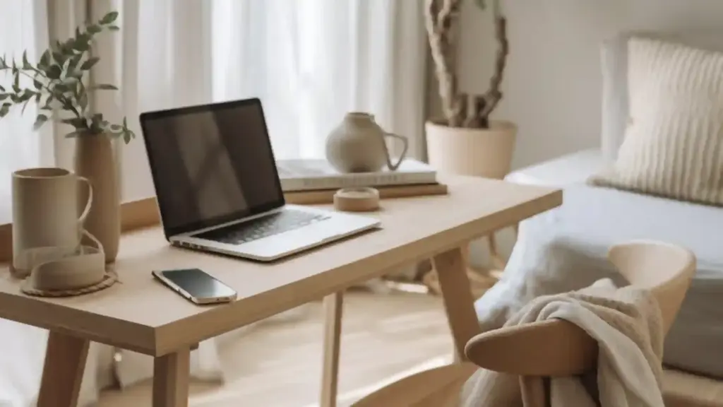 Arbeitsplatz mit Laptop